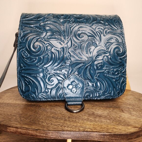Patricia Nash Handbags - NWT-llina Flap Crossbody Bag in Coral Blue-Patricia Nash